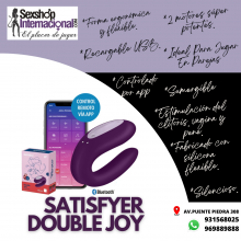 SATISFYER DOUBLE JOY POTENTE VIBRADOR CON APP SUMERGIBLE SEXSHOP